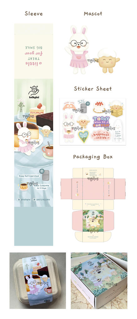 Keikgini Mascot, Packaging, Sticker & Sleeve